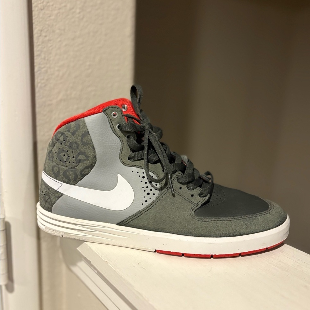 Nike Paul Rodriguez 7 High - Dark Base Gray/White-Base Mens Size 9 616355-010 - Picture 2 of 10